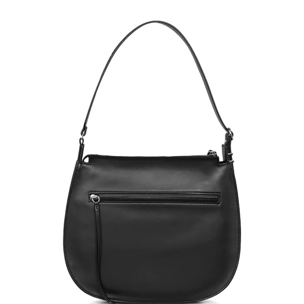 AllSaints Black Cooper Leather Hobo Purse